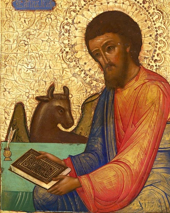 Евангелист Лука.Икона 17 века.